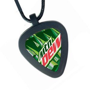 Mountain Mt. Mtn Dew Pickbandz Real Guitar Pick Unisex Necklace